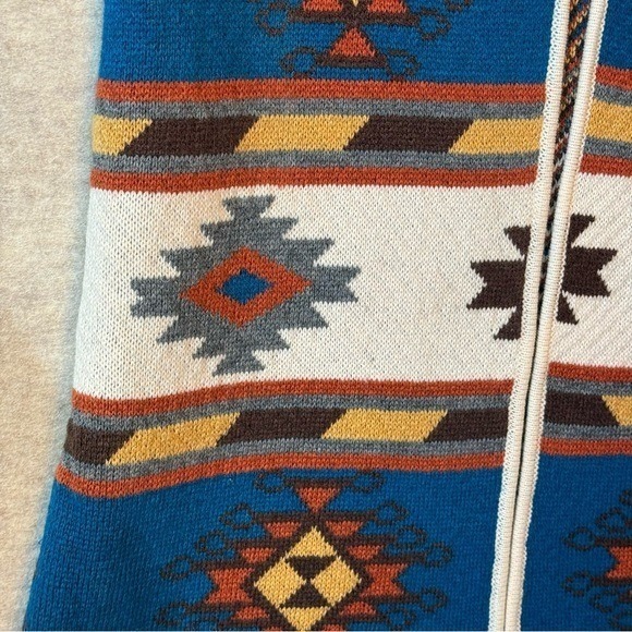 Aztec Southwestern Tribal Knit Vest Long Duster Sleeveless knit Cardigan size XL - Picture 5 of 10